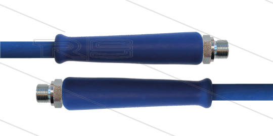 HD-Schlauch blau 2SC-08 - 2,0m - 2x 3/8&quot; AGR - 2x GKS - 400 Bar