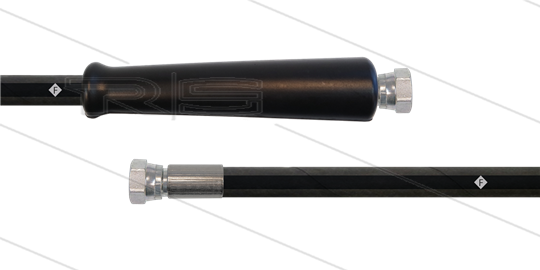 HD-Schlauch schwarz 2SCX-08 - Forever - 35m - 2x 3/8&quot; DKR - 1x GKS - 400 Bar