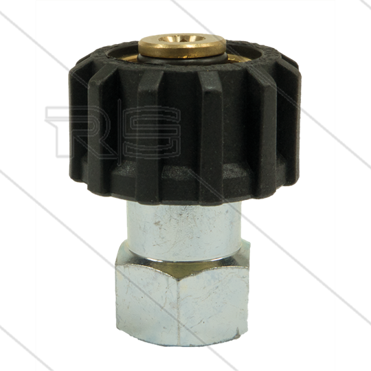M22x1,5 - Handverschraubung - Messing - 250 Bar - Ø14mm - max 150°C - 1/4&quot; IG