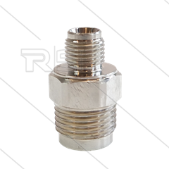 1/2&quot; - Gegennippel - Messing - 250 Bar - Ø11mm - max 150°C - Viton Dichtring - 1/4&quot; AG