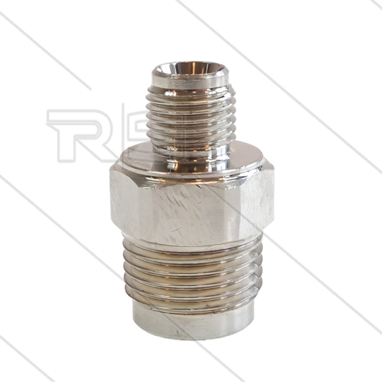 1/2&quot; - Gegennippel - Messing - 250 Bar - Ø11mm - max 150°C - Viton Dichtring - 1/4&quot; AG