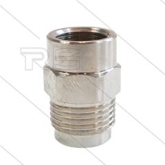 1/2&quot; - Gegennippel - Messing - 250 Bar - Ø11mm - max 150°C - Viton Dichtring - 3/8&quot; IG