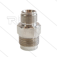 1/2&quot; - Gegennippel - Messing - 250 Bar - Ø11mm - max 150°C - Viton Dichtring - 3/8&quot; AG