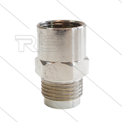 1/2&quot; - Gegennippel - Messing - 250 Bar - Ø11mm - max 150°C - Viton Dichtring - 1/2&quot; IG
