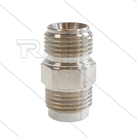 1/2&quot; - Gegennippel - Messing - 250 Bar - Ø11mm - max 150°C - Viton Dichtring - 1/2&quot; AG