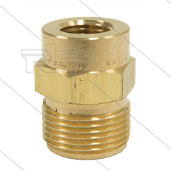 M22x1,5 - Gegennippel - Messing - 250 Bar - Ø14mm - max 150°C - 1/4&quot; IG