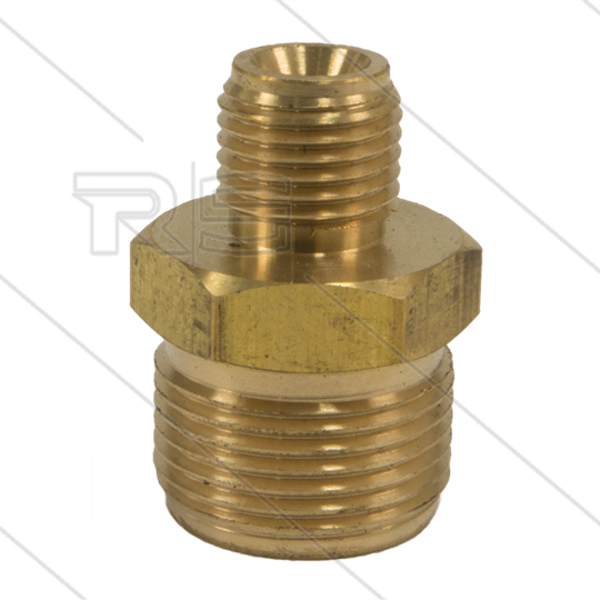 M22x1.5 - Gegennippel - Messing - 250 Bar - Ø14mm - max 150°C - 1/4&quot; AG