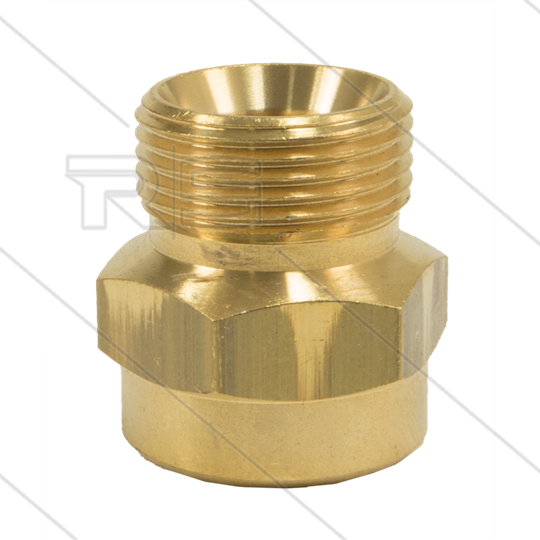 M22x1,5 - Gegennippel - Messing - 250 Bar - Ø14mm - max 150°C - 1/2&quot; IG