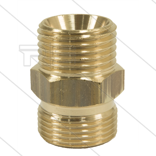 M22x1,5 - Gegennippel - Messing - 250 Bar - Ø14mm - max 150°C - 1/2&quot; AG