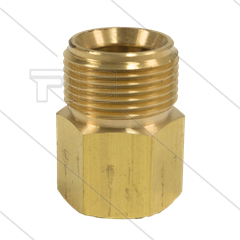 M22x1,5 - Verlängerungsnippel K2000 - Messing - 250 Bar - Ø14mm - max 150°C - M22x1,5 IG