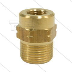 M21x1,5 - Gegennippel - Messing - 250 Bar - Ø14mm - max 160°C - 1/4&quot; IG