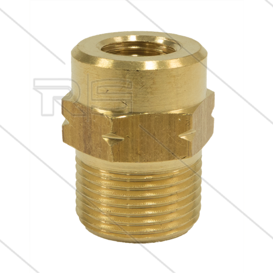 M21x1,5 - Gegennippel - Messing - 250 Bar - Ø14mm - max 160°C - 1/4&quot; IG