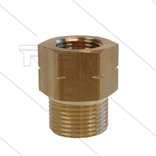 M21x1,5 - Gegennippel - Messing - 250 Bar - Ø14mm - max 160°C - 3/8&quot; IG
