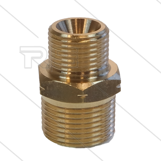 M21x1,5 - Gegennippel - Messing - 250 Bar - Ø14mm - max 160°C - 3/8&quot; AG