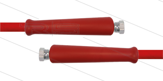 HD-Schlauch rot 2SN-Plus-10 - 50m - 2 x 1/2&quot; DKR VA - 2x GKS rot - 500 Bar
