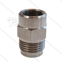 1/2&quot; - Gegennippel - Edelstahl - 250 Bar - Ø11mm - max 150°C - Viton Dichtring - 3/8&quot; IG