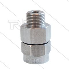 ST350 - Drehgelenk - Edelstahl - 500 Bar - max 90°C - 3/8&quot; IG x 3/8&quot; AG