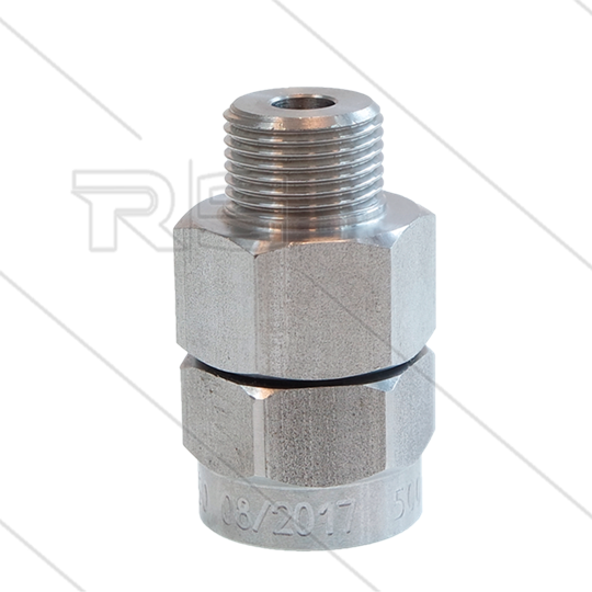 ST350 - Drehgelenk - Edelstahl - 500 Bar - max 90°C - 3/8&quot; IG x 3/8&quot; AG