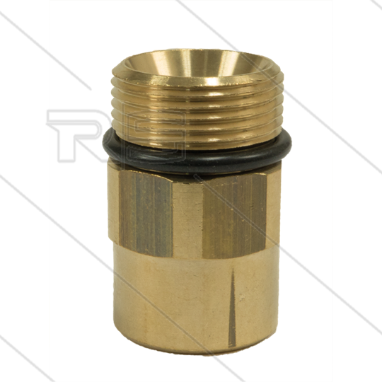 AR8 - M24x1,5 - Gegennippel - Messing - 350 Bar - Ø14mm - max 160°C - 1/4&quot; IG