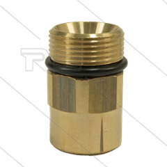 AR8 - M24x1,5 - Gegennippel - Messing - 350 Bar - Ø14mm - max 160°C - 3/8&quot; IG
