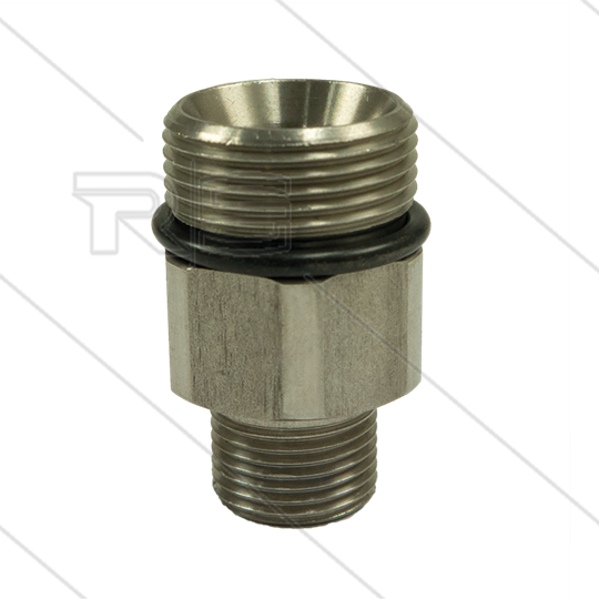 AR9 - M24x1.5 - Gegennippel - 600 Bar - Edelstahl - Ø15mm - max 160°C - 3/8&quot; AG