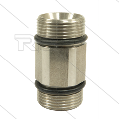 AR9 - M24x1.5 - Gegennippel - 600 Bar - Edelstahl - Ø15mm - max 160°C - M24x1,5 AG