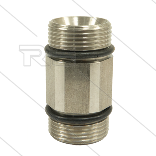 AR9 - M24x1.5 - Gegennippel - 600 Bar - Edelstahl - Ø15mm - max 160°C - M24x1,5 AG