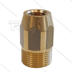 AR3 - M22x1,5 - Gegennippel - Messing - 250 Bar - Ø14mm - mit Innensechskant für Kränzle - 1/4&quot; IG