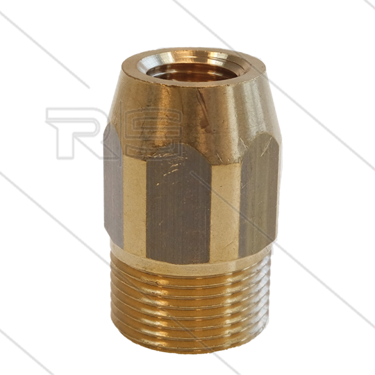 AR3 - M22x1,5 - Gegennippel - Messing - 250 Bar - Ø14mm - mit Innensechskant für Kränzle - 1/4&quot; IG
