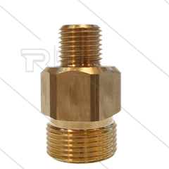 AR3 - M22x1,5 - Gegennippel - Messing - 250 Bar - Ø14mm - mit Innensechskant für Kränzle - 1/4&quot; AG