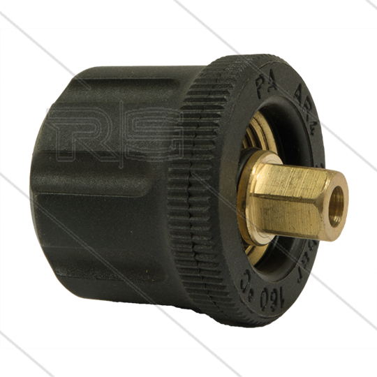 AR4 - M22x1,5 - HV - Messing - 250 Bar - Ø14mm - max 160°C - Innen sechskant für Kränzle - 1/4&quot; IG