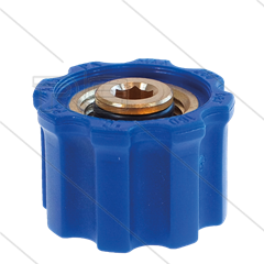 AR1 - 1/2" -  Handverschraubung - blau - Messing - 250 Bar - Ø15mm - max 160°C - 1/4" IG 