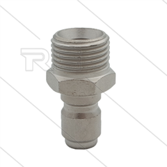 ARS250 - Nippel - Stahl - 250 Bar - Ø14,9mm - max 90°C - 1/2&quot; AG
