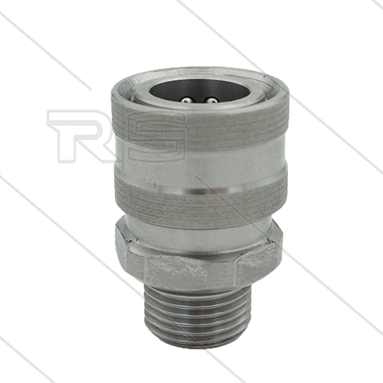 RP3100 - Kupplung - Edelstahl - 250 Bar - max 150°C - 1/2&quot; AG