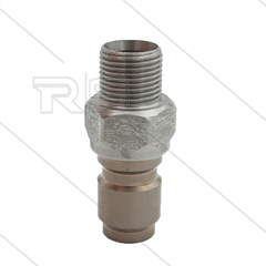 RP3100 - Nippel - Edelstahl - 250 Bar - Ø17,8mm - max 150°C - 3/8&quot; AG