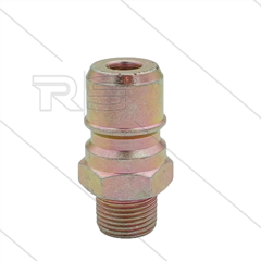 RMS250 - Nippel - Stahl - 250 Bar - Ø19,9mm - max 90°C - passend zu Nilfisk-Alto - 3/8&quot; AG