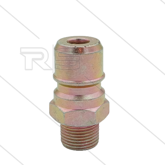 RMS250 - Nippel - Stahl - 250 Bar - Ø19,9mm - max 90°C - passend zu Nilfisk-Alto - 3/8&quot; AG