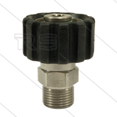 M22x1,5 - Handverschraubung - Edelstahl - 500 Bar - Ø14mm - max 150°C - 3/8&quot; AG