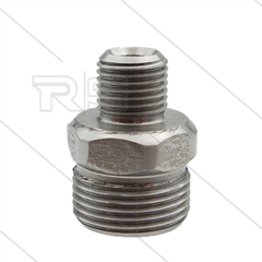 M22x1,5 - Gegennippel - Edelstahl - 500 Bar - Ø14mm - max 150°C - 1/4&quot; AG