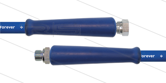 HD-Schlauch blau - 2SCX-12 - Forever - 10m - 3/8&quot; DKR x 3/8&quot; AGR - 2x GKS - 300 Bar