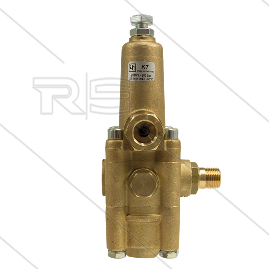 K7.2 - Druckregelventil - 200 Bar - 16 bis 25 l/min - max 60°C - Eingang: 3/8&quot; IG - Ausgang: 3/8&quot; AG