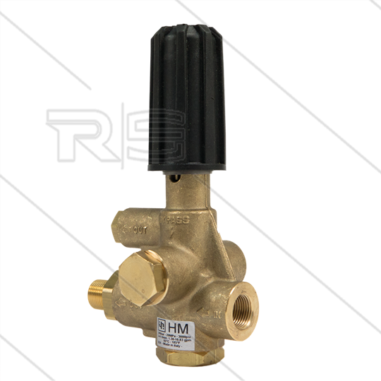 HM Druckregelventil - 200 Bar - 5 bis 41 l/min - max 85°C - Eingang: 3/8&quot; IG - Ausgang: 3/8&quot; AG