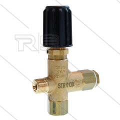 STR0130 - Bypass Regelventil - 70 Bar - 25 l/min - max 90°C - 3/8&quot; IG x 3/8&quot; AG