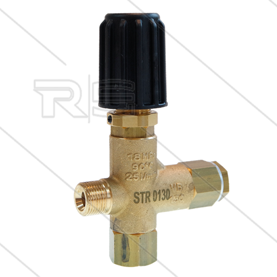 STR0130 - Bypass Regelventil - 70 Bar - 25 l/min - max 90°C - 3/8&quot; IG x 3/8&quot; AG