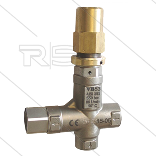 VB53 - Druckregelventil - Edelstahl 303 - 500 Bar - 80 l/min - max 60°C - Eingang: 1/2&quot; IG