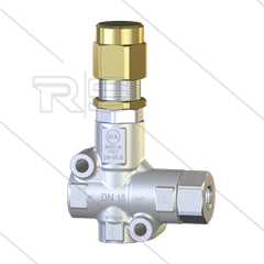 VB83 - Umlaufventil - Edelstahl 303 - 800 Bar - 60 l/min - max 90°C - Eingang: 1/2&quot; IG