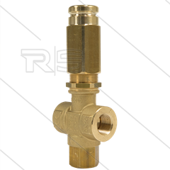 VS350 Sicherheitsventil - 350 Bar - 25 l/min - 60°C - Eingang: 2 x 3/8&quot; IG - Bypass: 3/8&quot; IG