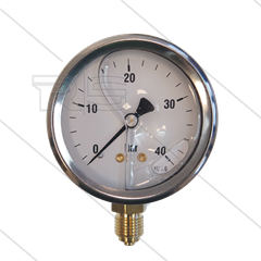 Manometer 0-40 Bar - 1/4&quot; AG - Eingang unten - Ø63mm