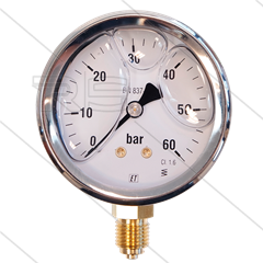 Manometer 0-60 Bar - 1/4&quot; AG - Eingang unten - Ø63mm