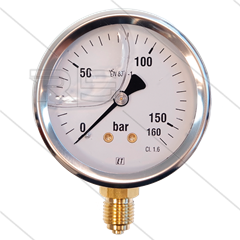 Manometer 0-160 Bar - 1/4&quot; AG - Eingang unten - Ø63mm